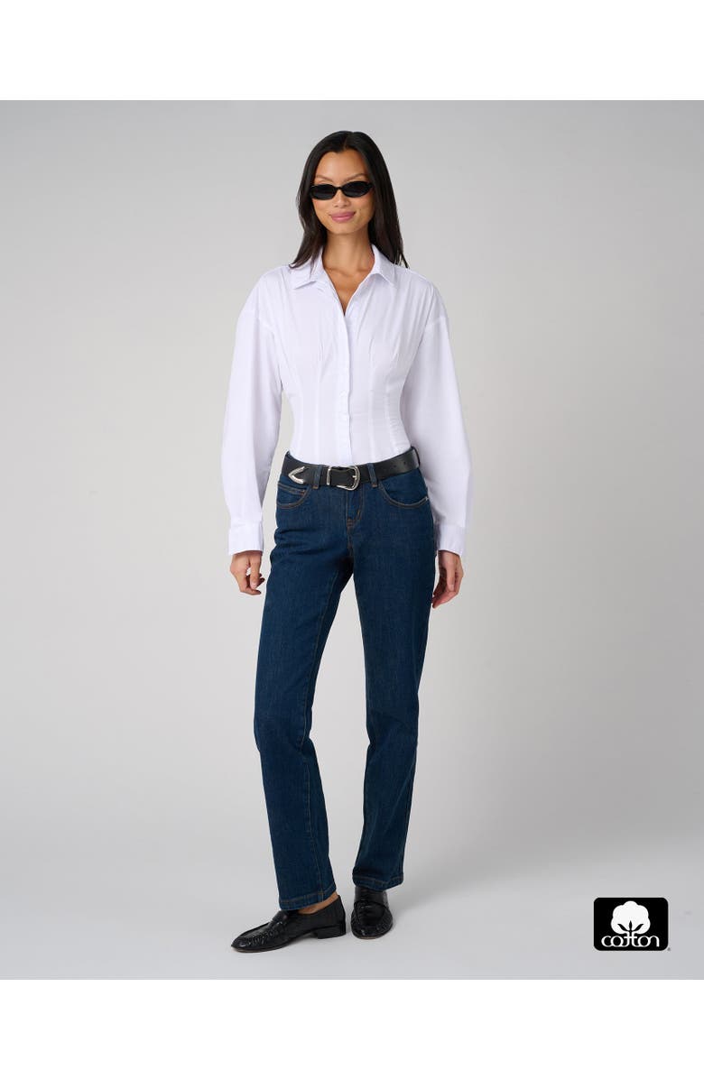 WeWoreWhat Balloon Sleeve Button Up Bodysuit, Alternate, color, White