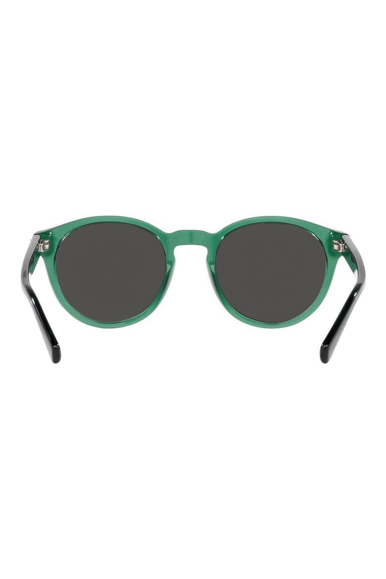 51mm Round Sunglasses, Alternate, color, GREEN