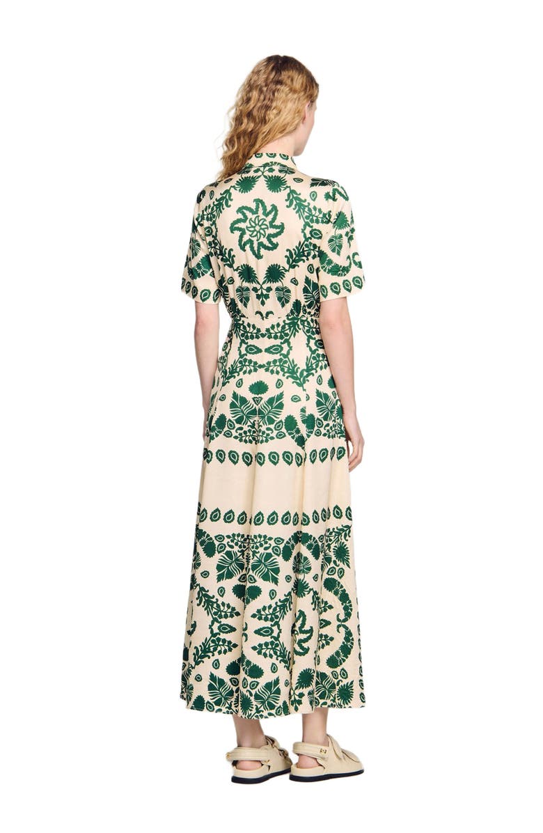 SANDRO Floral print maxi dress, Alternate, color,