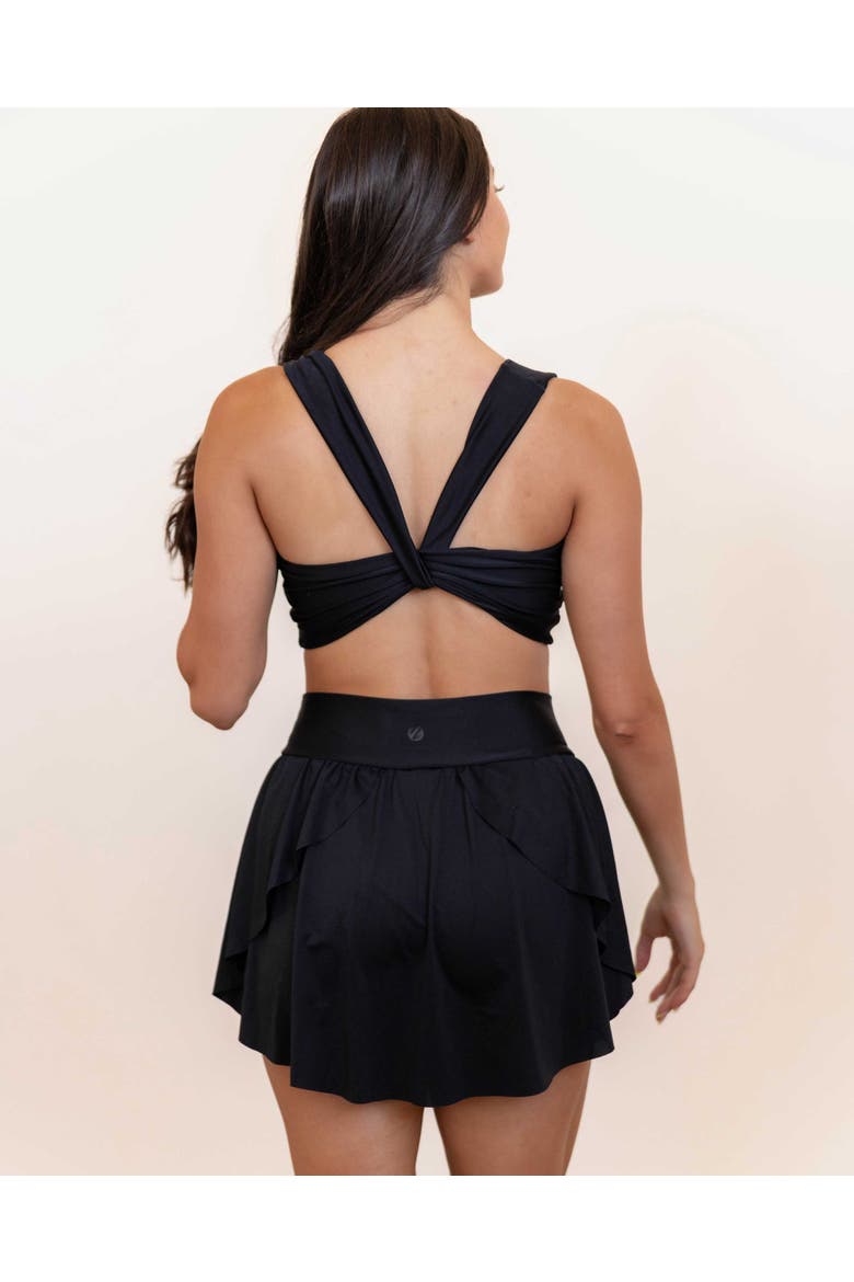 Twist Swim Crop, Alternate, color, Black