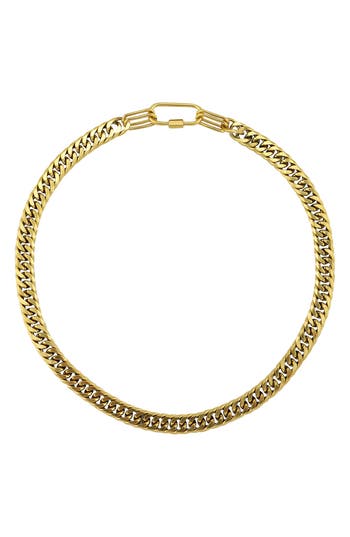 Rebl Gender Inclusive 9.5mm Wide Chain Necklace In Gold