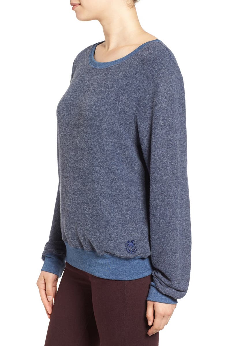 Wildfox 'Baggy Beach Jumper' Pullover, Alternate, color, Opium Blue