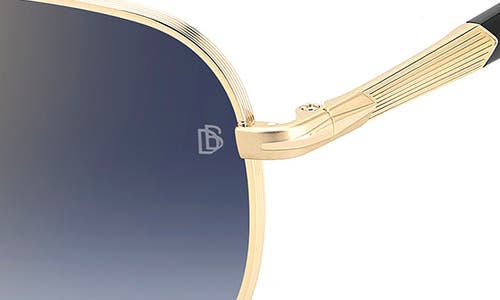David Beckham Eyewear 56mm Pilot Sunglasses In Gold Black/blsf Gdsp