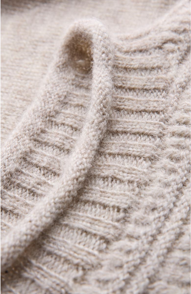 Celtic & Co. British Heritage Gansey Sweater, Alternate, color, Undyed Taupe