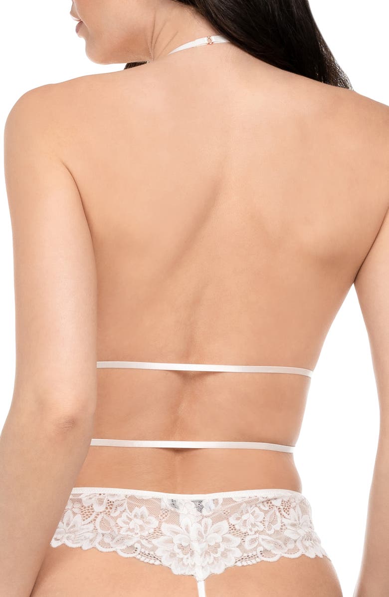 In Bloom by Jonquil Lace Thong Teddy, Alternate, color, Ivory