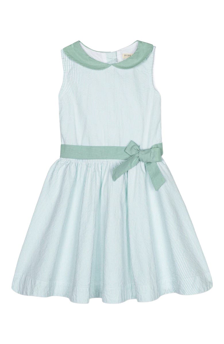 Hope & Henry Girls' Organic Seersucker Peter Pan Collar Dress, Kids, Alternate, color,