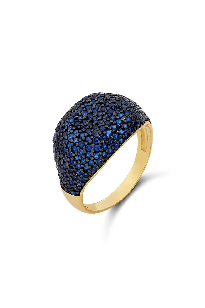 Pav Signet Ring, Main, color, GOLD