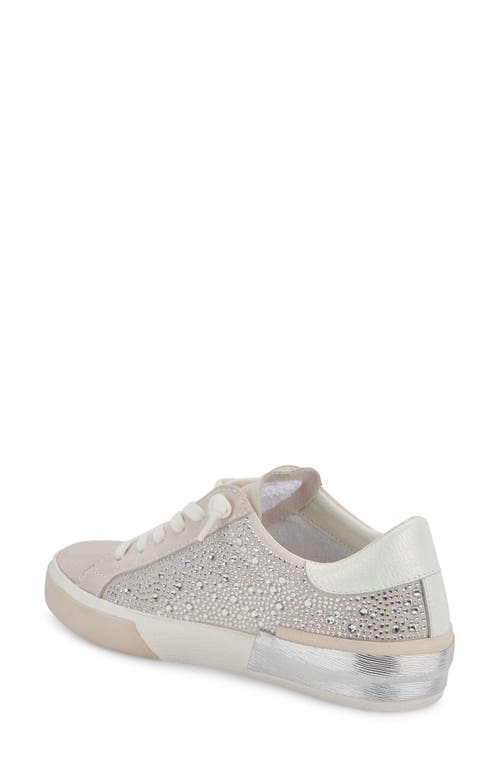 Dolce Vita Zina Crystal Sneakers Ivory Suede In White