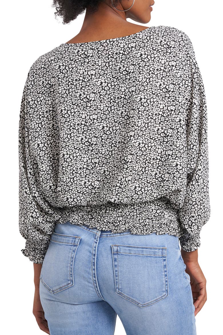 Smocked Top, Alternate, color, RICH BLACK