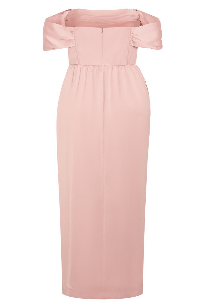 Forbidden Off the Shoulder Maxi Dress, Alternate, color, BALLET PINK