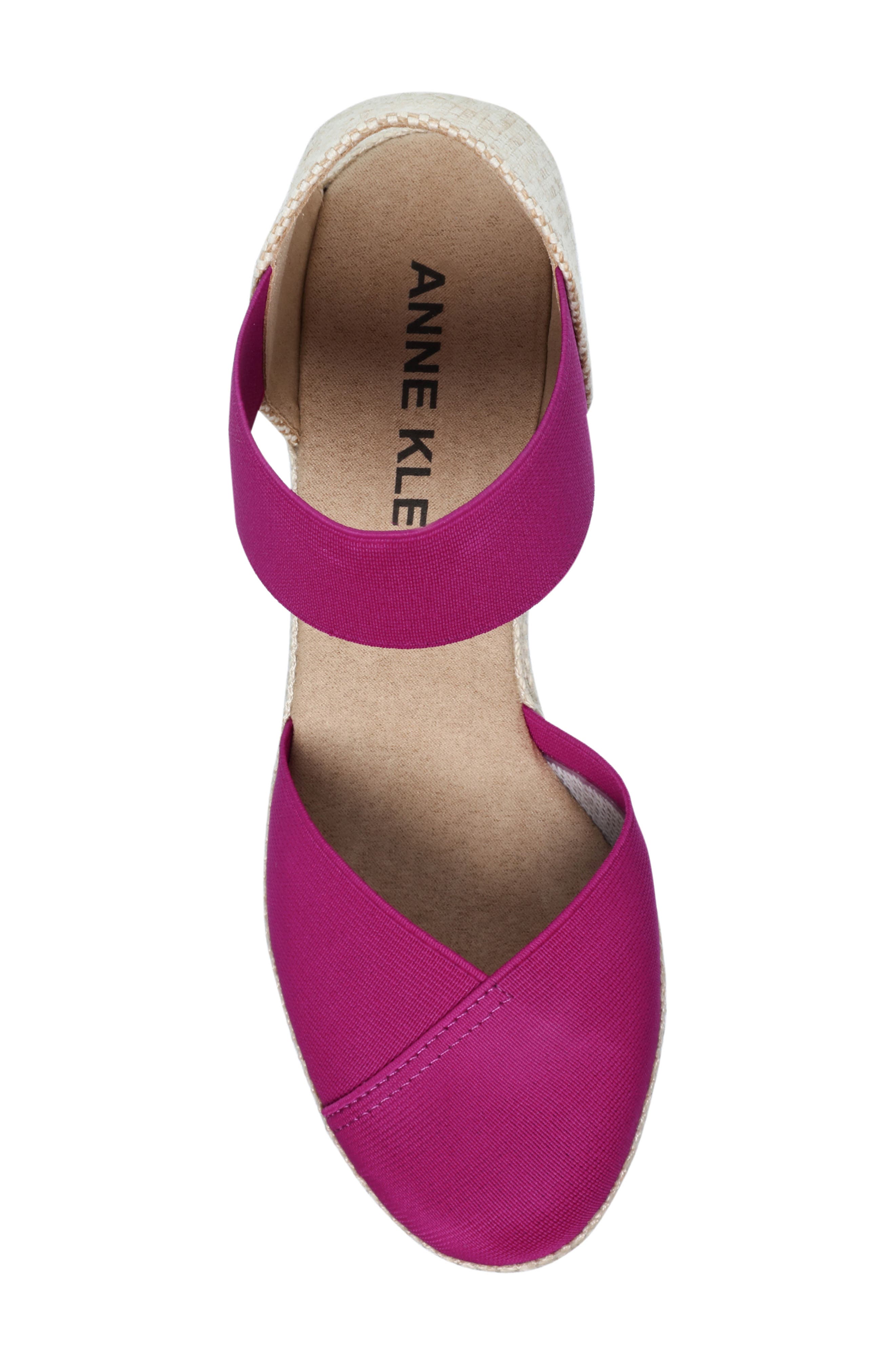 Anne Klein Zoey Wedge Sandal, Alternate, color, Fuschia