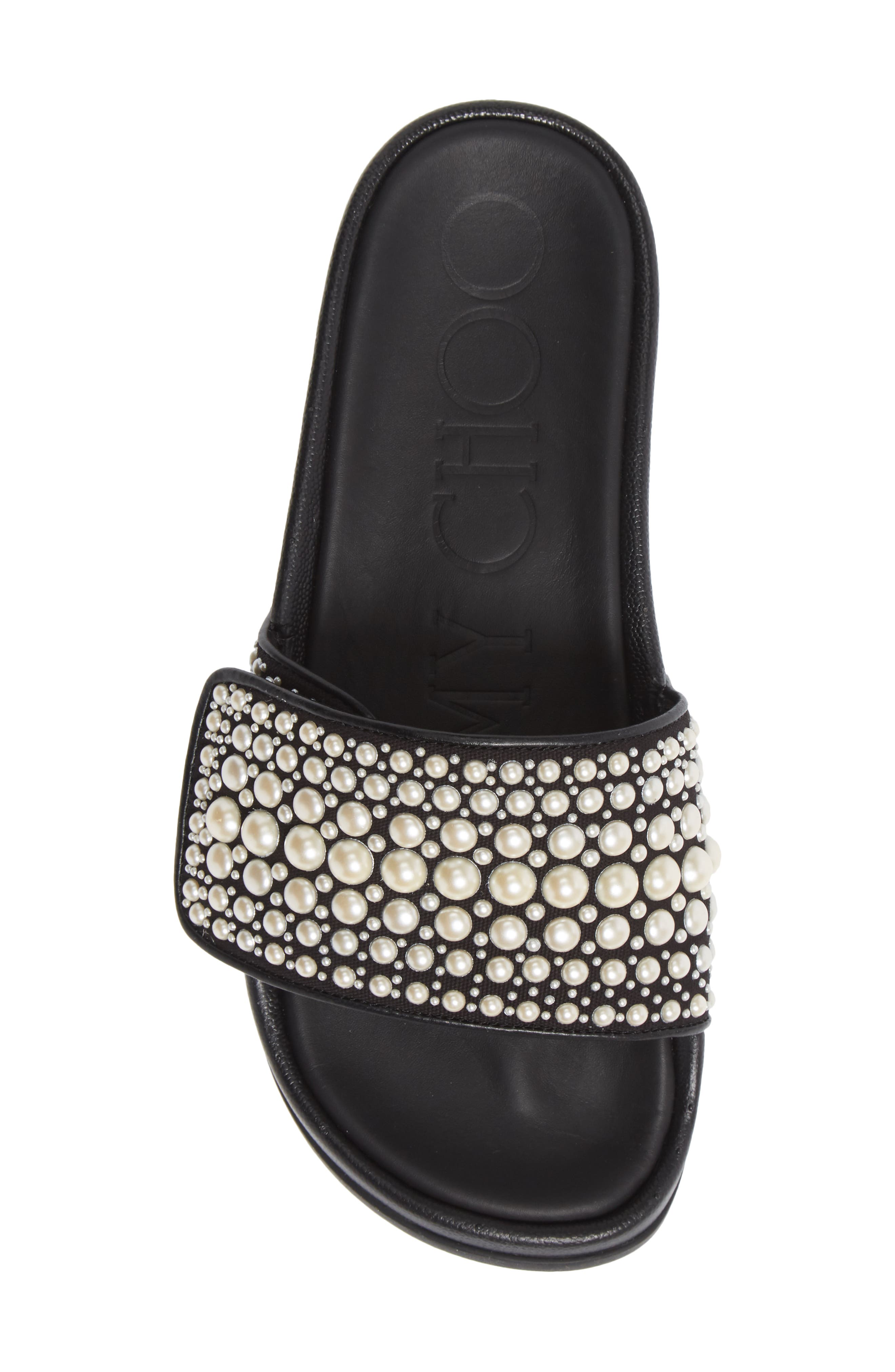 Jimmy Choo Fitz Embellished Pool Slide, Alternate, color, 