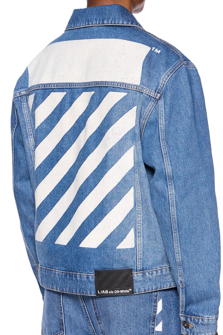 Denim Trucker Jacket, Alternate, color, STEEL INDIGO