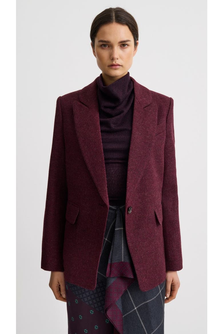 Oversized Long Lapel Blazer, Main, color, Bordeaux