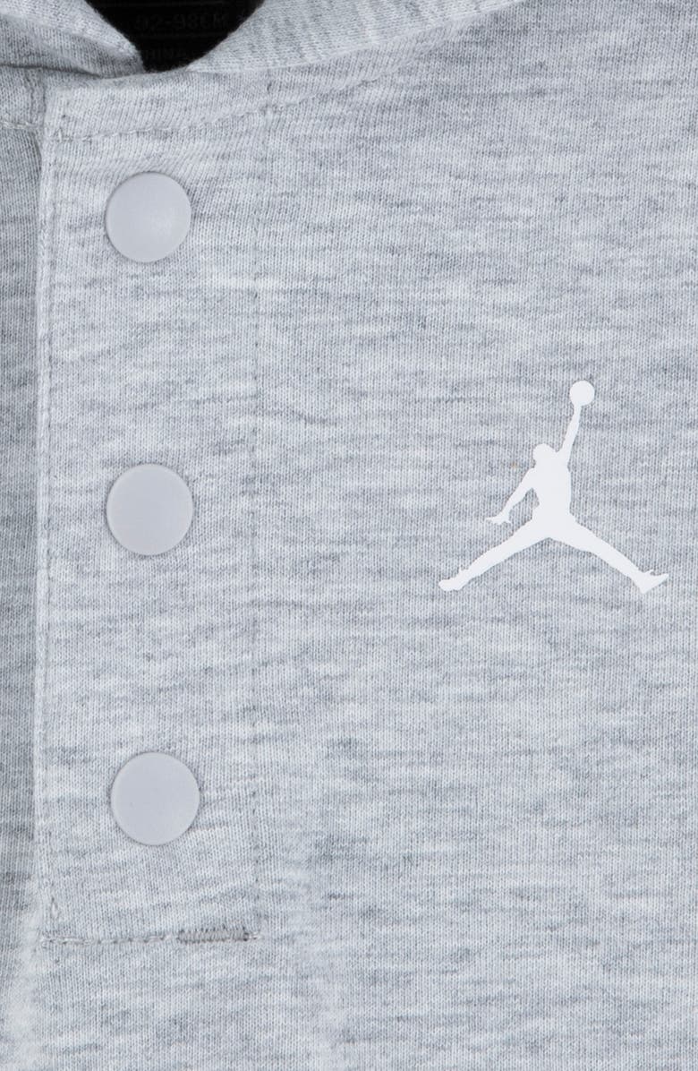 Jordan French Terry Henley Hoodie & Sweat Shorts Set, Alternate, color, Light Grey Heather