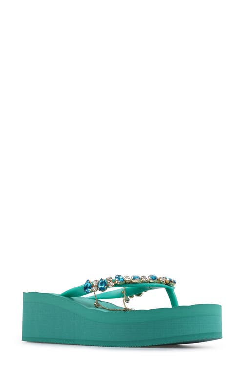 Shop Zigi Quigley Platform Flip Flop In Aqua