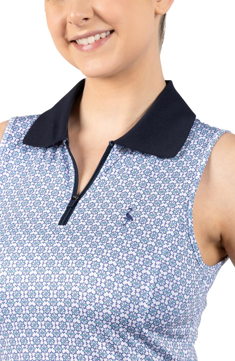 TailorByrd Geometric Print Performance Polo Dress, Alternate, color, 