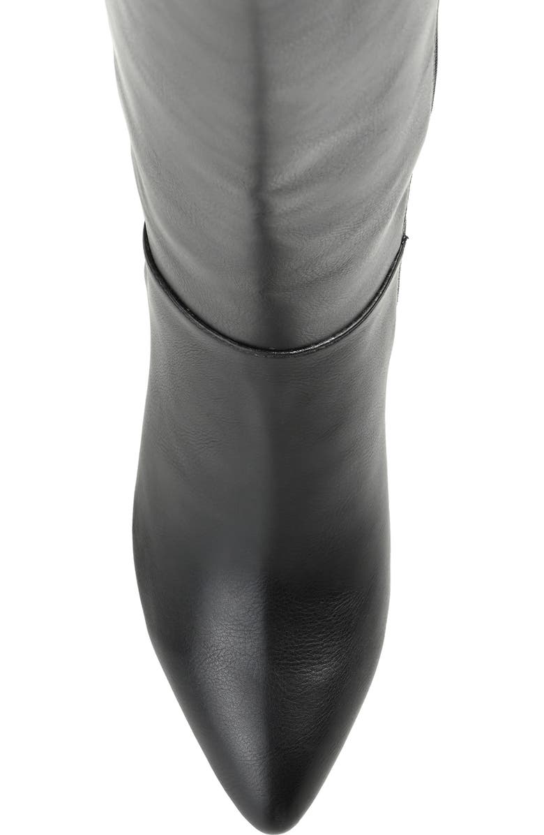 Journee Collection Landree Vegan Leather Block Heel Boot, Alternate, color, Black