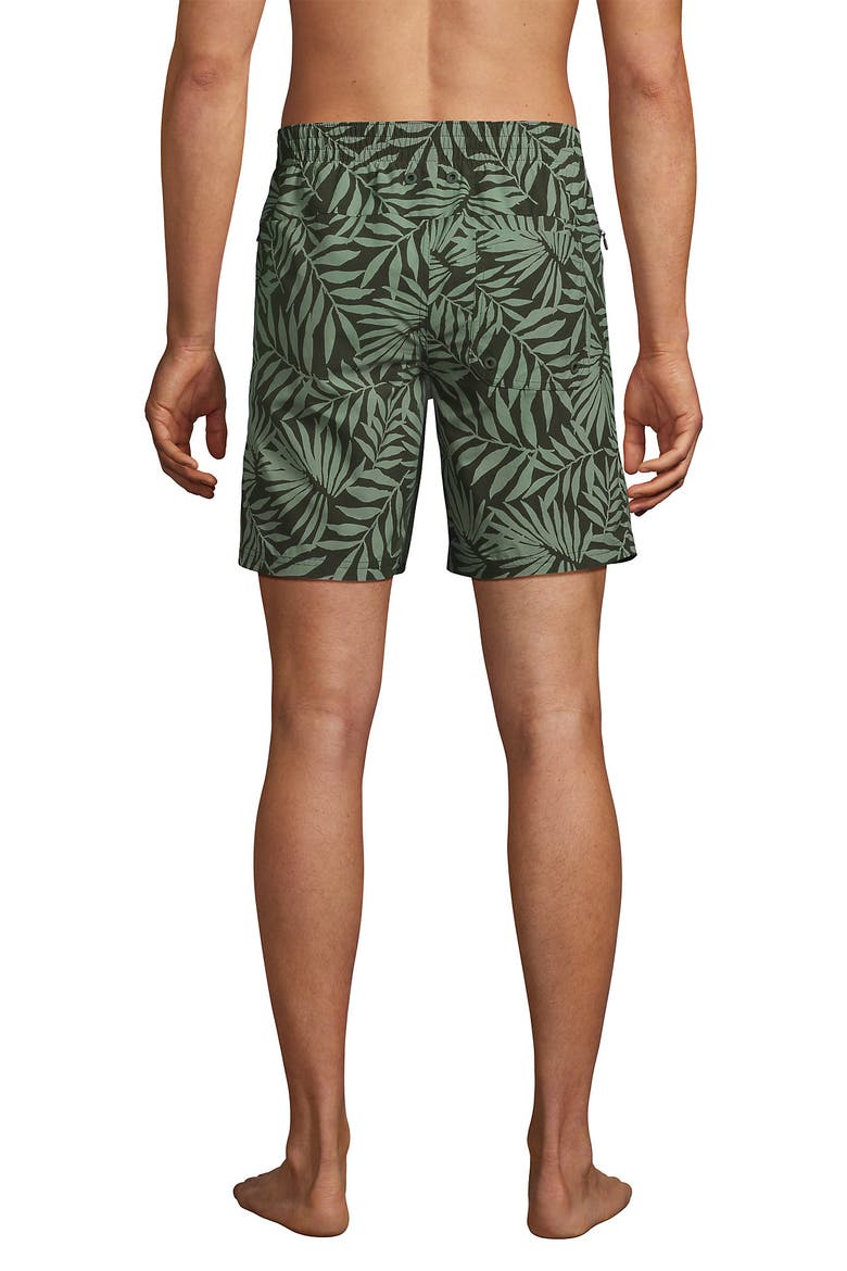7 Inch Volley Hydroliner Swim Trunks, Alternate, color, Rich Olive Stipple Palm