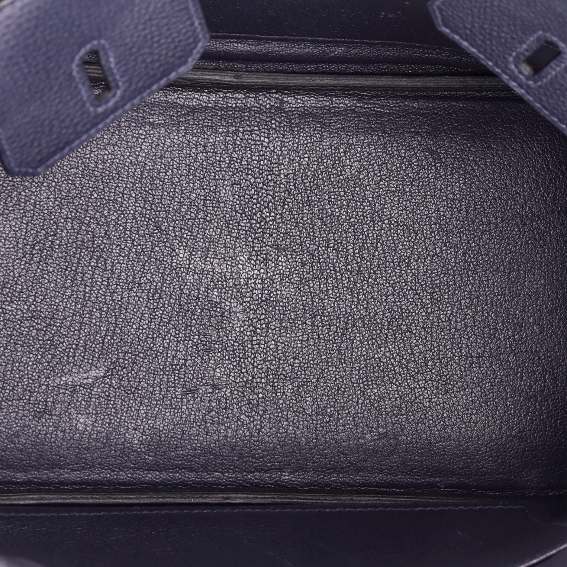 Pre-Owned Hermes Birkin Handbag Blue Togo with Palladium Hardware 25, Alternate, color, 