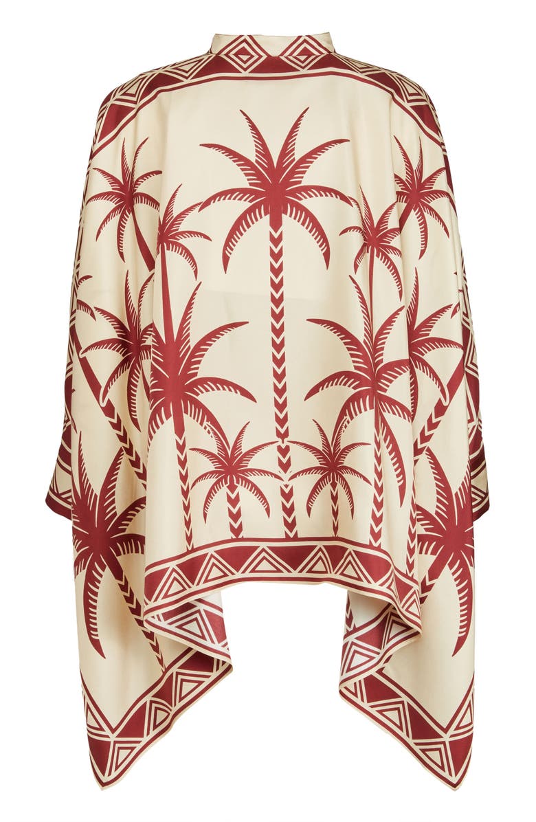 La DoubleJ Foulard Shirt Placée Date Palms Ivory, Alternate, color, Date Palms Placée Ivory