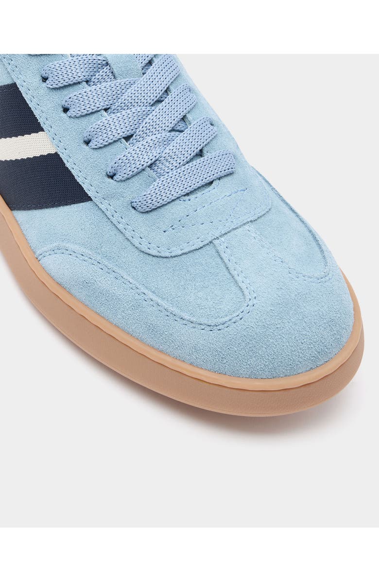 Bally Calf Suede Retro Crest Sneaker, Alternate, color, Blue