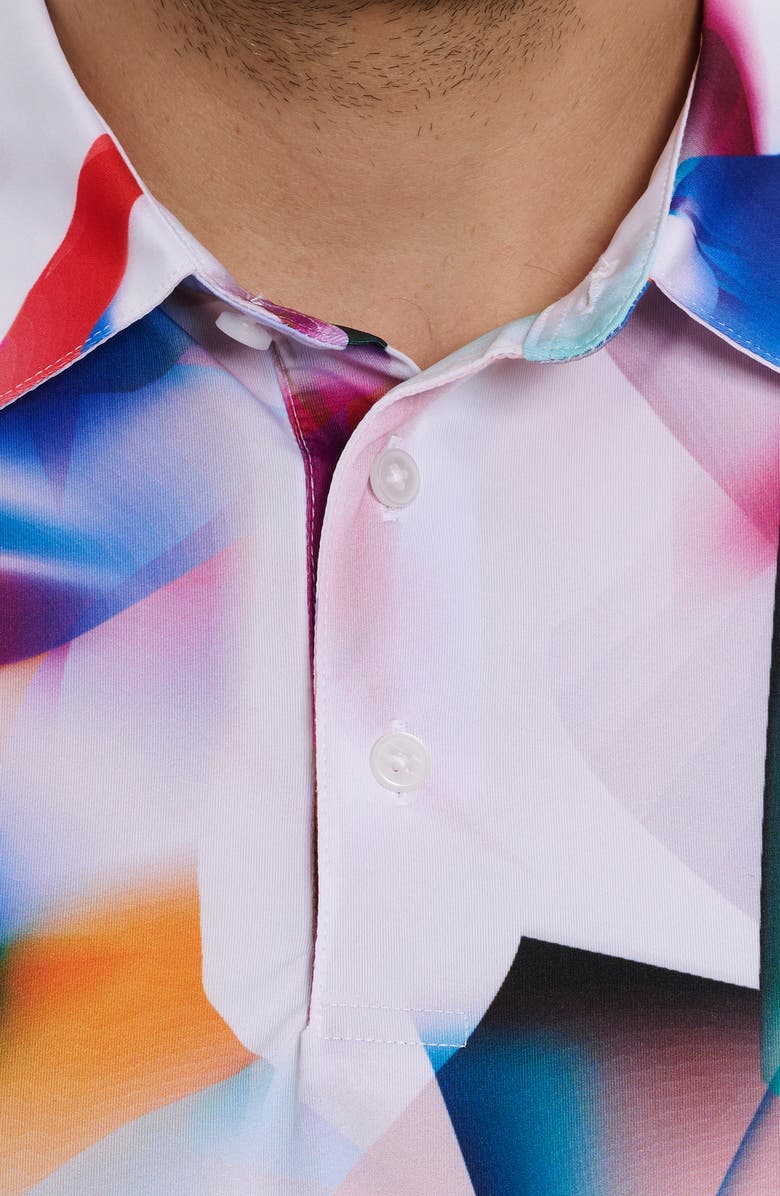 Robert Graham Hiatus Abstract Print Performance Golf Polo, Alternate, color, 