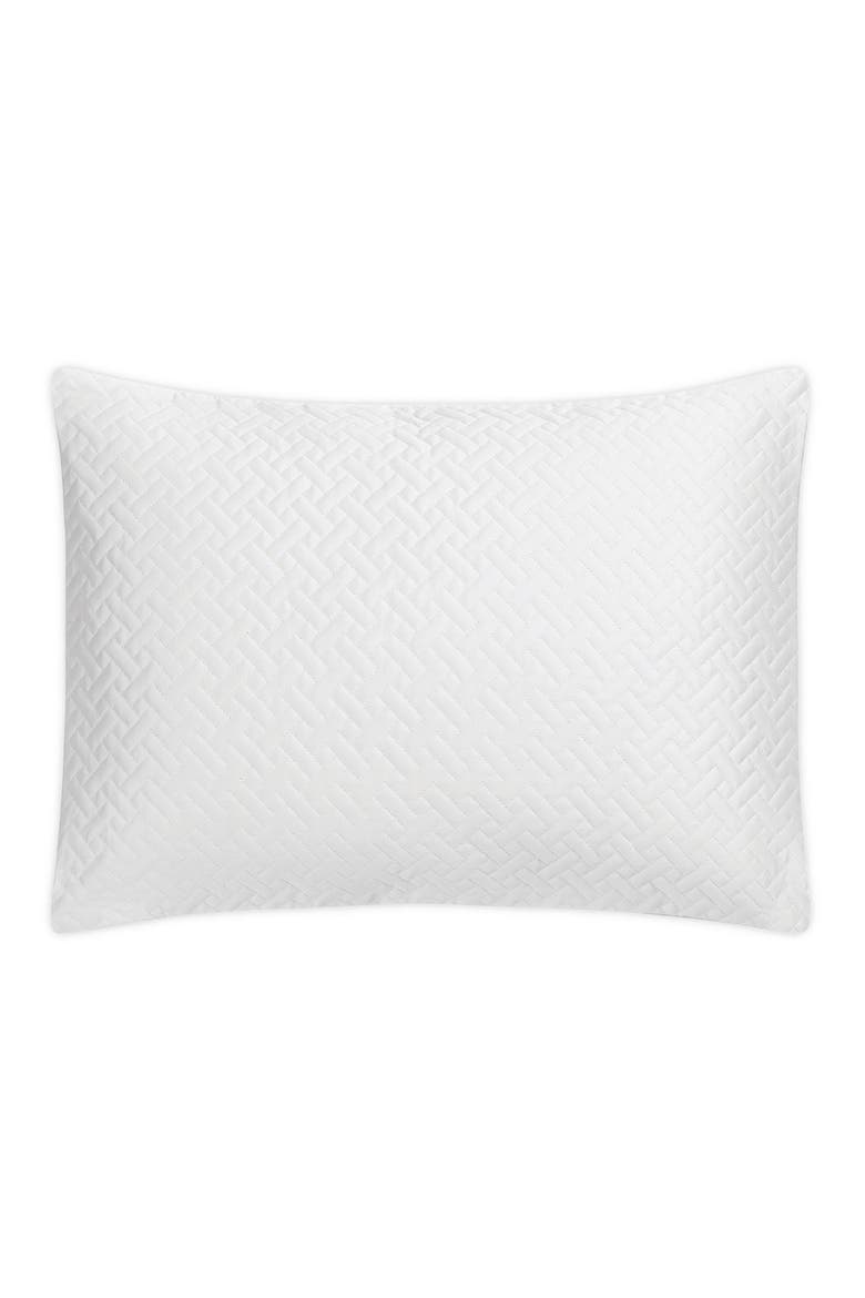 Basket Weave Cotton Sateen Boudoir Sham, Main, color, WHITE