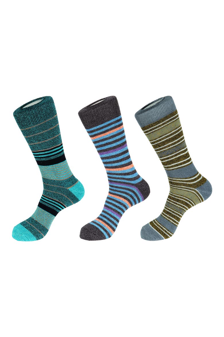 3-Pack Stripe Boot Socks, Main, color, TEAL GREY