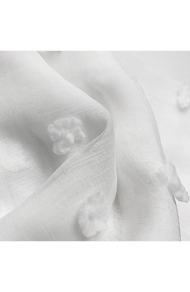 DAINTY HOME Snowball Shower Curtain, Alternate, color, White