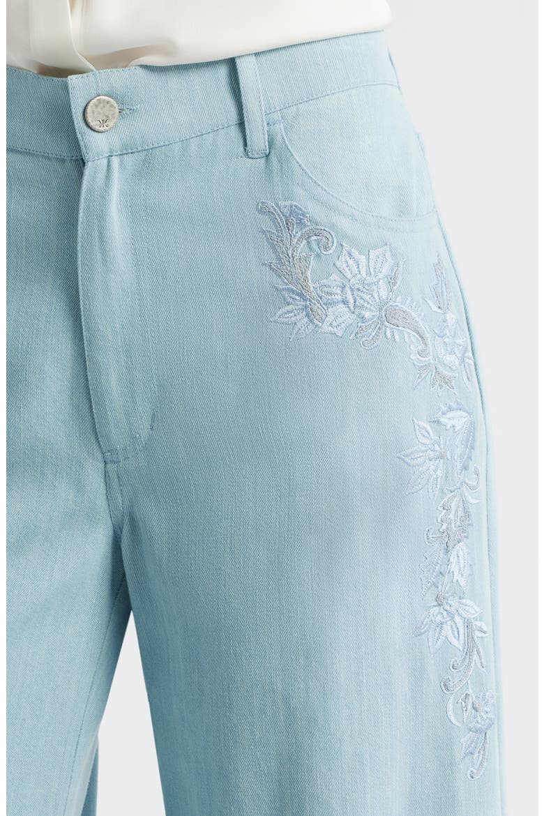 Adaline Embroidered Lace Nonstretch Jeans, Alternate, color, LIGHT BLUE