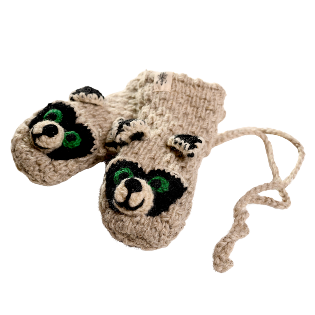 NIRVANA DESIGNS NIRVANA DESIGNS CROCHET ROCKEY RACOON MITTENS