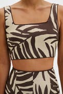 Malina Mereya Jacquard Cropped Top