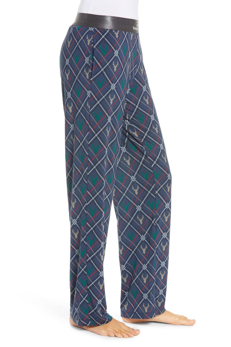 Second Skin Print Lounge Pants, Alternate, color, DEER HEAD - DRESS BLUES