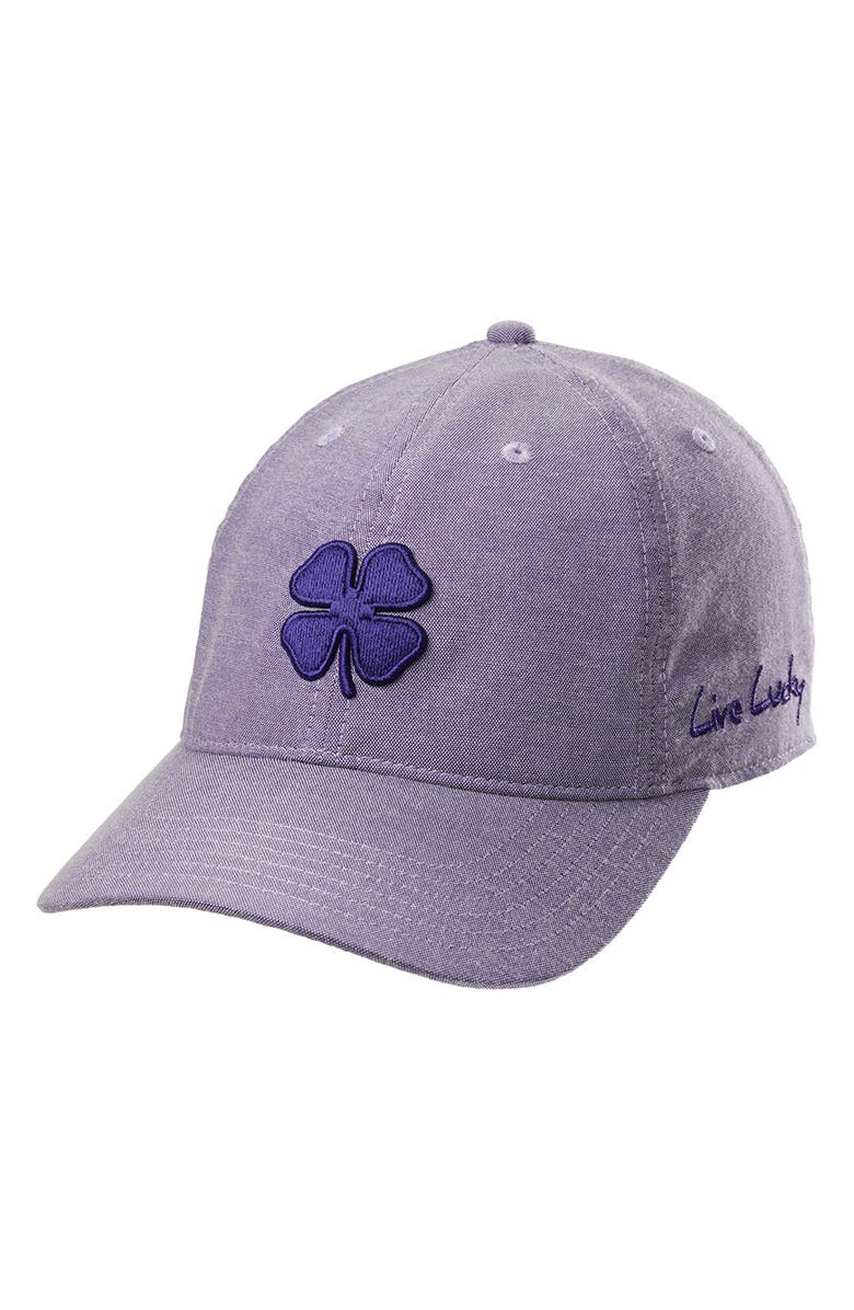 Black Clover Soft Luck 7 Baseball Cap, Main, color, Purple
