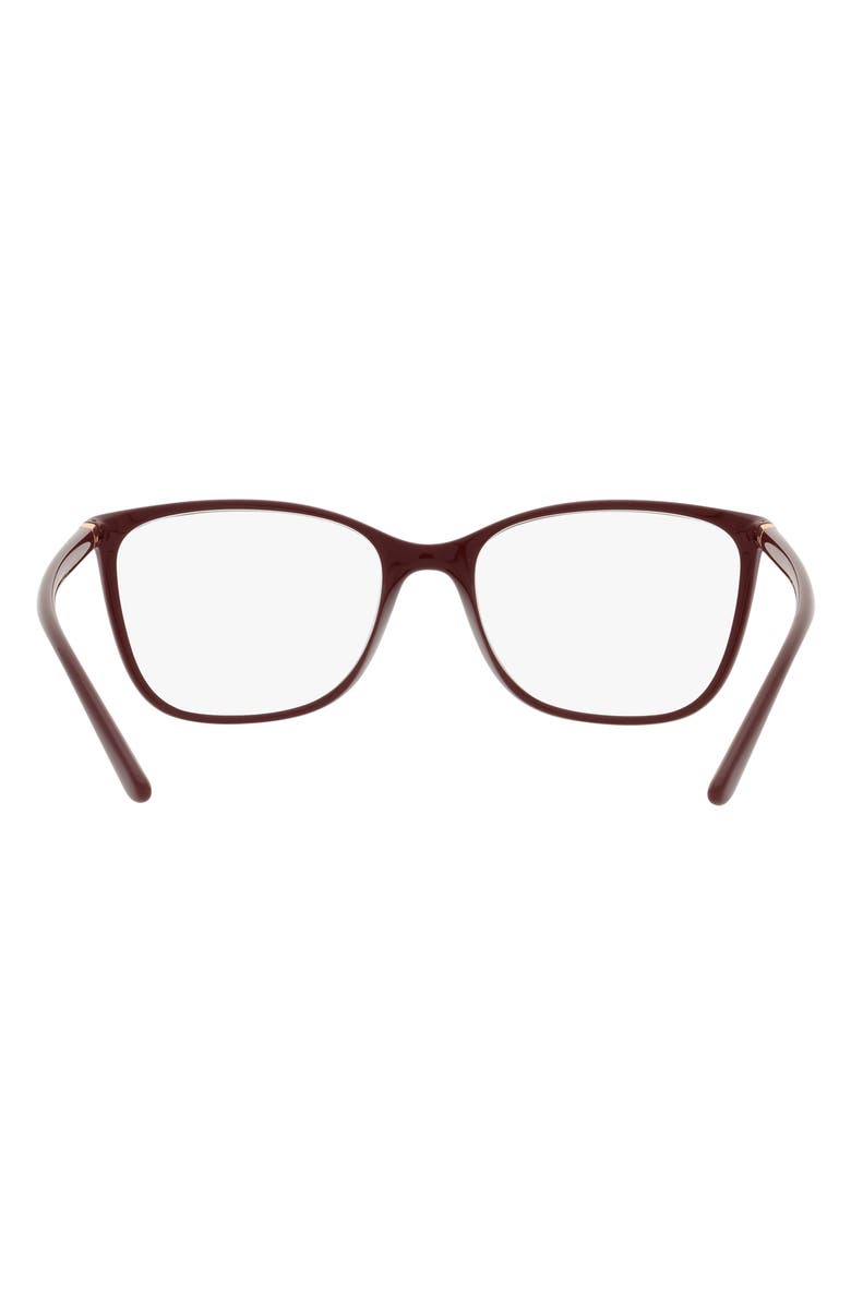 Dolce&Gabbana 54mm Rectangular Optical Glasses, Alternate, color, Bordeaux Blue Light Filter
