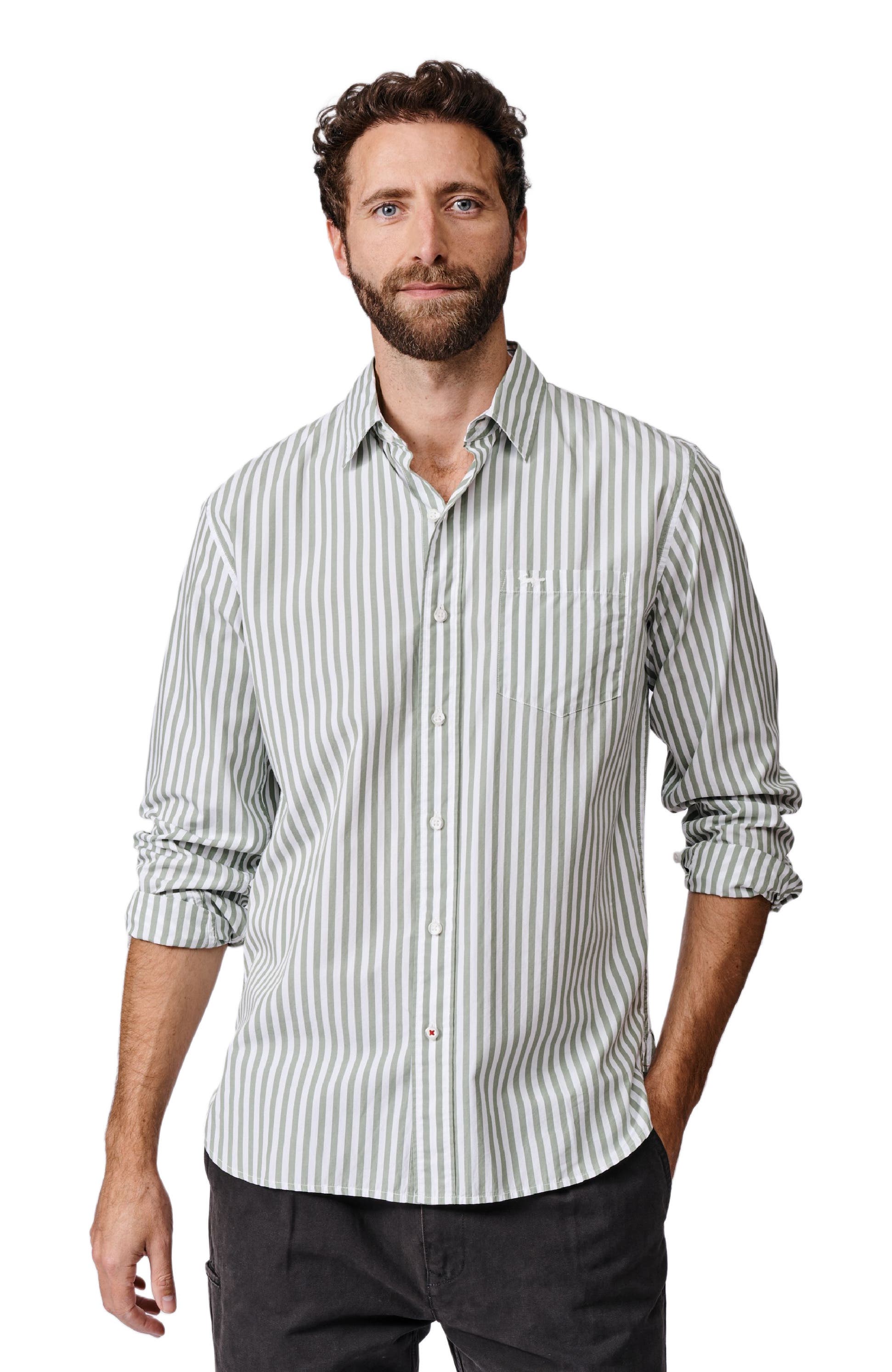 selected Thick Khaki Stripe