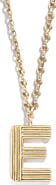 BaubleBar Oversize Etched Letter Initial Pendant Necklace
