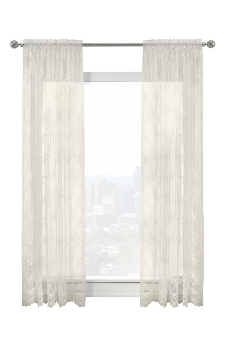 Outdoor Decor by Commonwealth Single Indoor Curtain Panel, Main, color, Eggshell