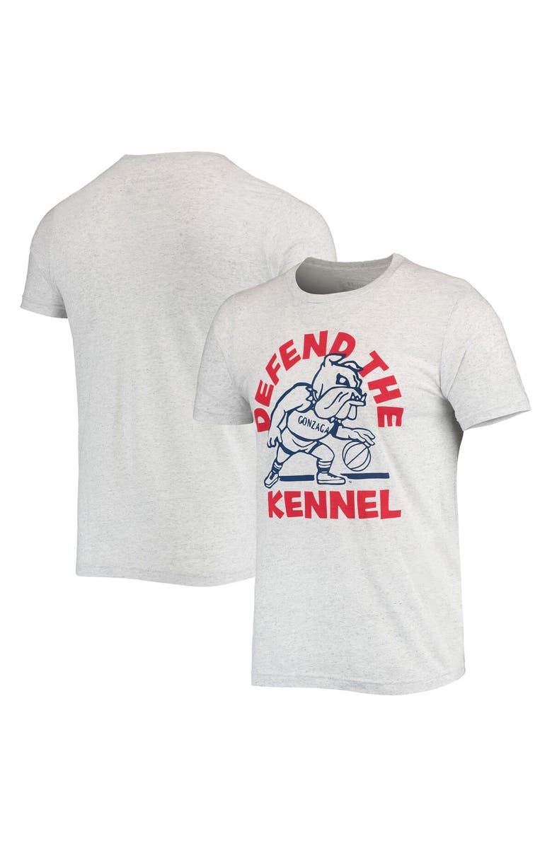 HOMEFIELD Men's Homefield Ash Gonzaga Bulldogs Vintage Defend the Kennel Basketball Tri-Blend T-Shirt, Alternate, color,