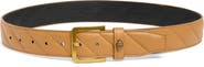 Kurt Geiger London Eagle Buckle Quilted Leather Belt