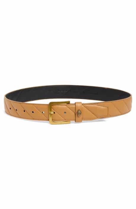 Kurt Geiger London Eagle Buckle Quilted Leather Belt