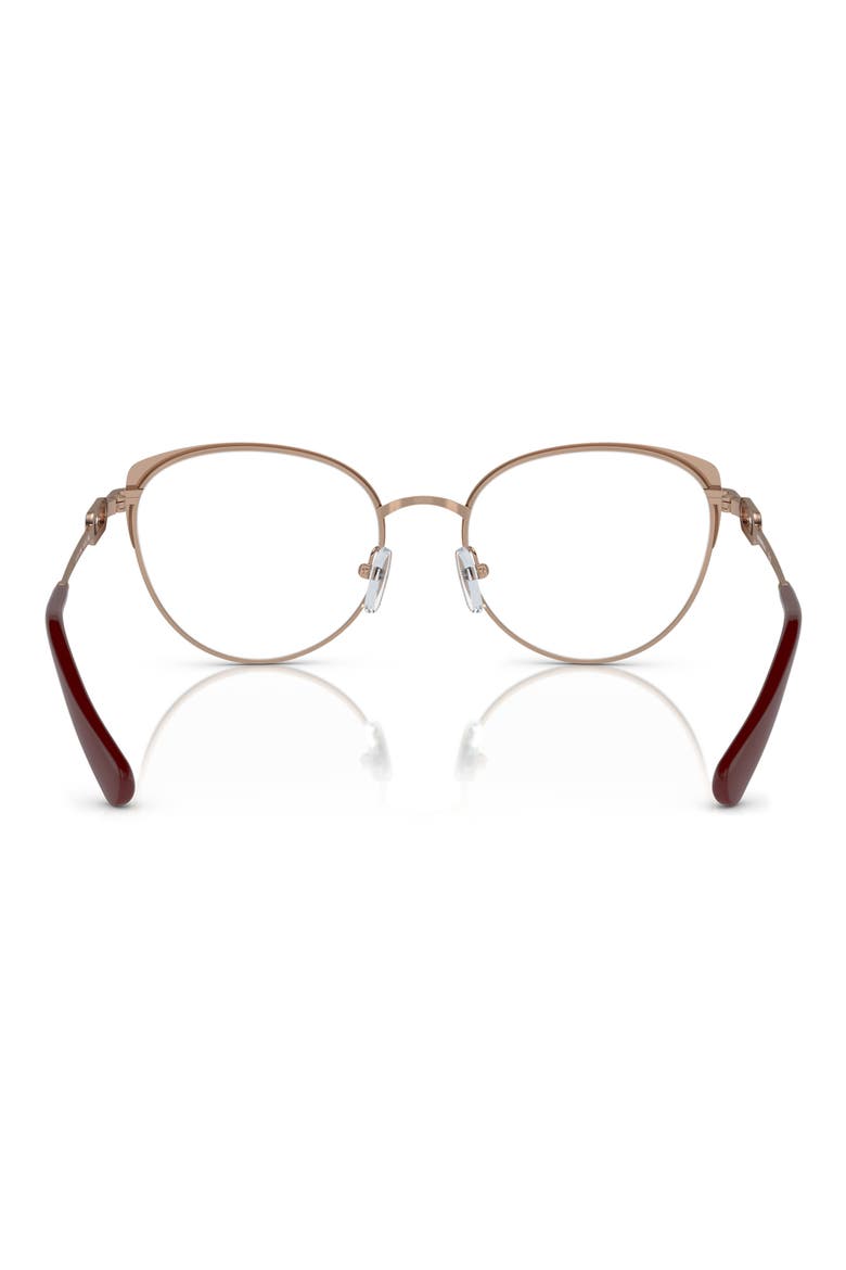 53mm Cat Eye Optical Glasses, Alternate, color, ROSE GOLD/ BORDEAUX/ DEMO LENS