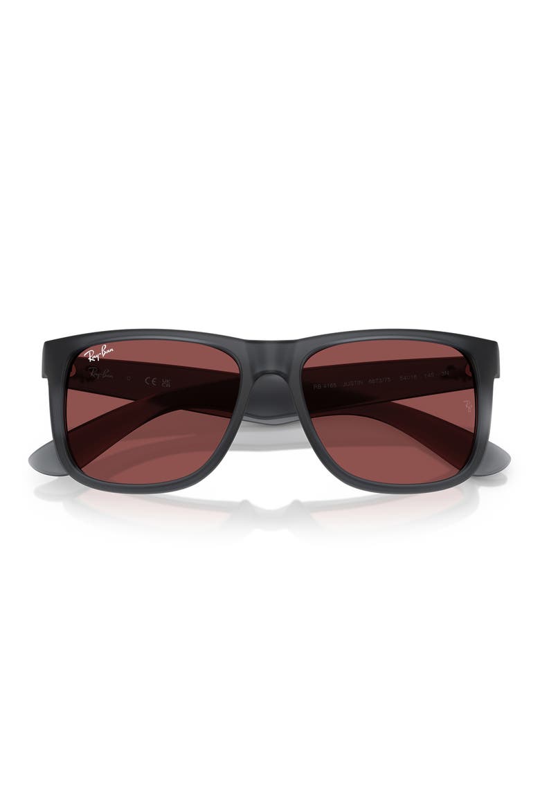 Justin 51mm Square Sunglasses, Alternate, color, OPAL GREY / DARK VIOLET