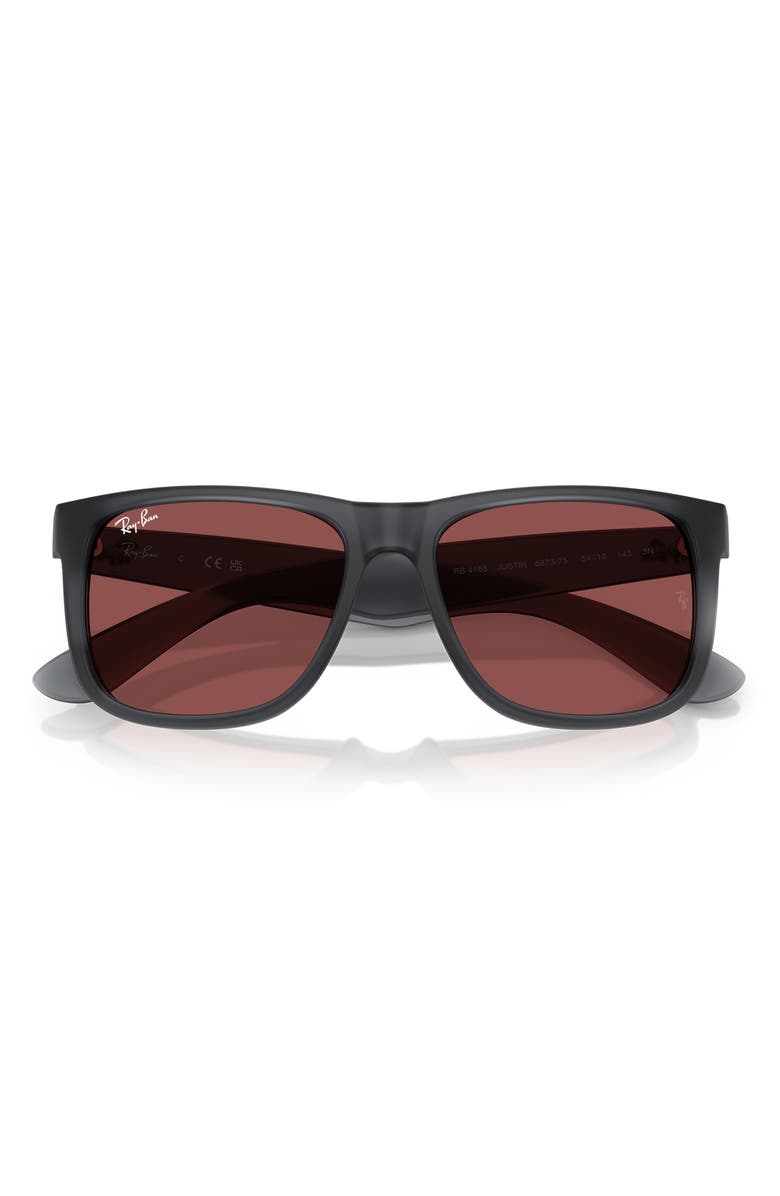 Ray-Ban Justin 51mm Square Sunglasses, Alternate, color, Opal Grey / Dark Violet