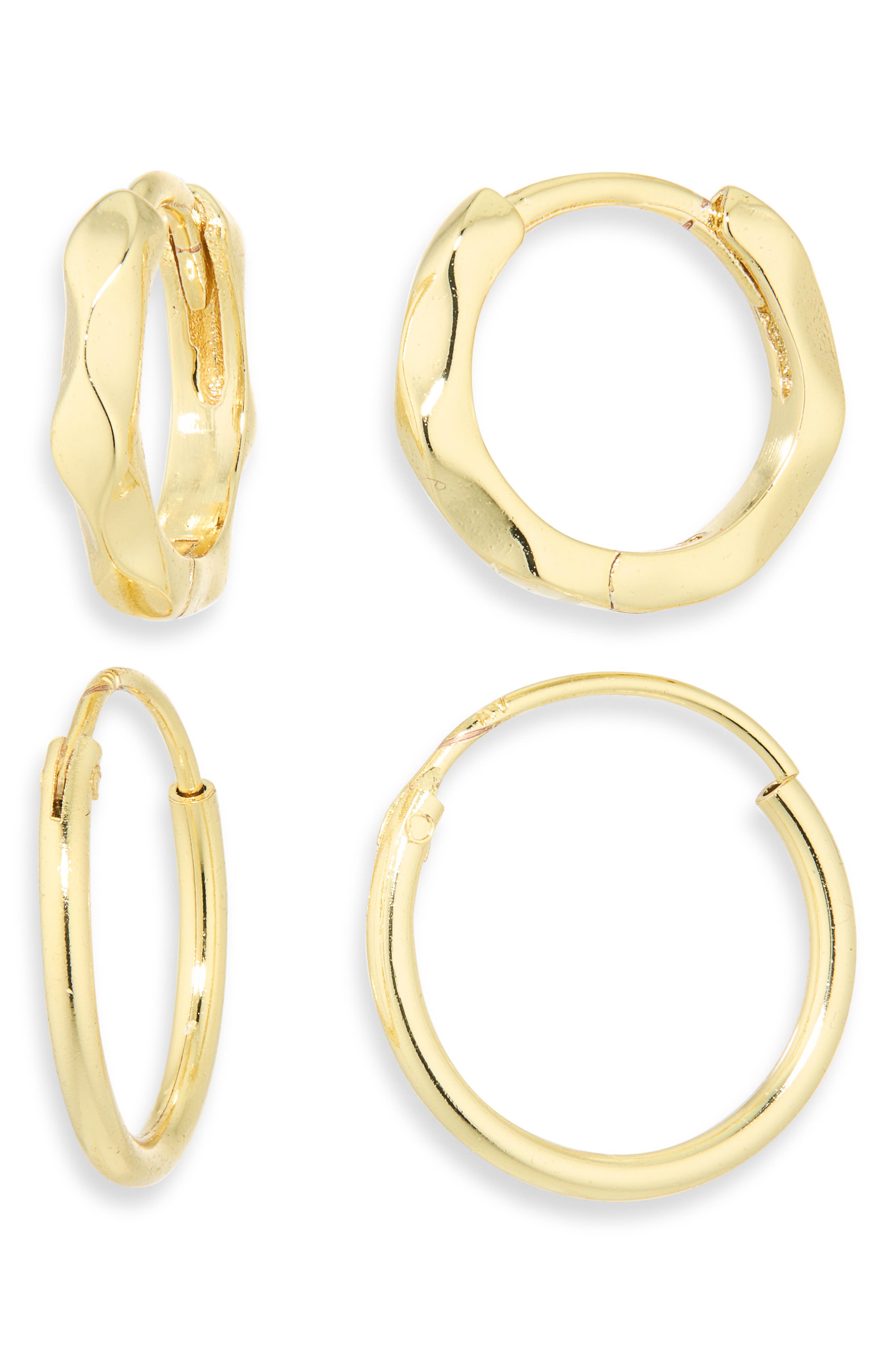Twist Set of 2 Mini Hoop Earring Set