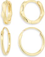 ARGENTO VIVO Twist Set of 2 Mini Hoop Earring Set