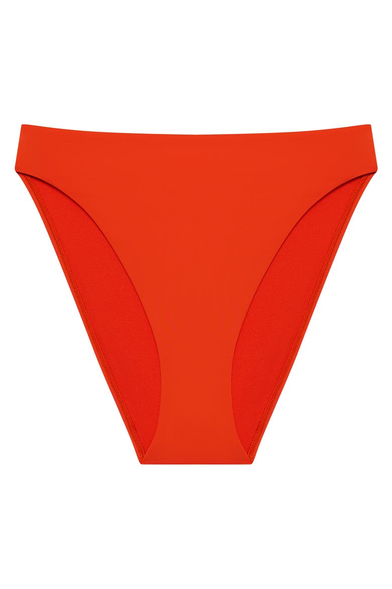 High Leg Bikini Bottoms, Alternate, color, SUNBURST ORANGE
