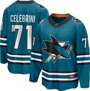 FANATICS Men's Fanatics Macklin Celebrini Teal San Jose Sharks Home Breakaway Jersey