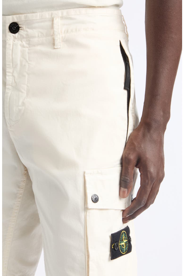 Stretch Organic Cotton Twill Cargo Shorts, Alternate, color, V0093 IVORY